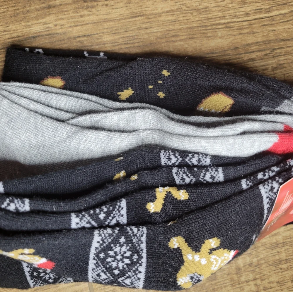 nwt mens 3 pack holiday socks